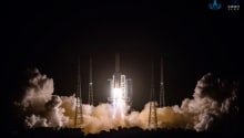 Launch of the Chang&#039;e-5 atop a Long March 5 rocket at Wenchang Satellite Launch Center.